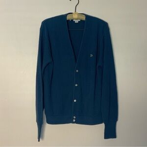 Vintage IZOD LACOSTE dark blue cardigan size medium